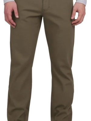 Vintage Men Bonded Fleece Lined Canvas Pant