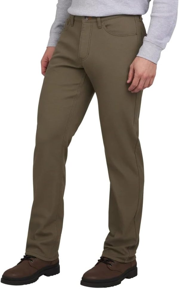 Vintage Men Bonded Fleece Lined Canvas Pant