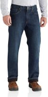 Men Relaxed Fit Flannel-Lined 5-Pocket