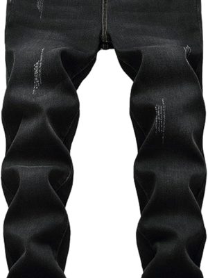 Men Thermal Fleece Lined Jeans Winter  Thicken Stretch Warm Denim Pants