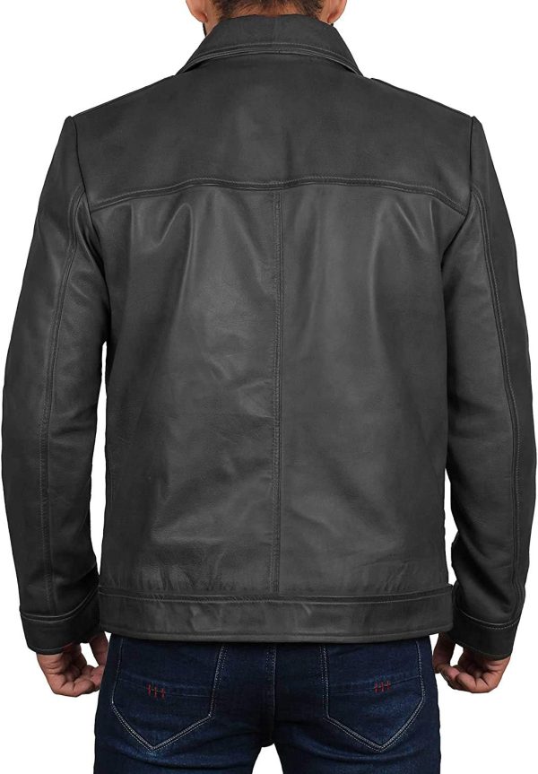 Brown Leather Jacket Men - Black Real Lambskin Mens Leather Jacket