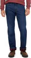 Vintage Fleece Lined Mens Jeans - Regular Fit Mens Fleece Lined Jeans - Men Insulated Flannel Jeans Pants