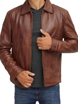 Brown Leather Jacket Men - Black Real Lambskin Mens Leather Jacket