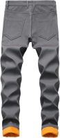 Men Thermal Fleece Lined Jeans Winter  Thicken Stretch Warm Denim Pants