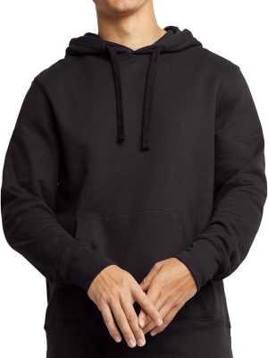 Midweight Fleece Hoodie, Pullover Hooded Sweatshirt for Men