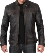 Leather Jacket Men - Quilted  Leather Jackets For Men