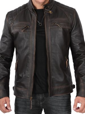 Leather Jacket Men - Quilted  Leather Jackets For Men