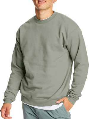 Men  Fleece, Pullover Crewneck Sweatshirt, 1 or 2 Pack