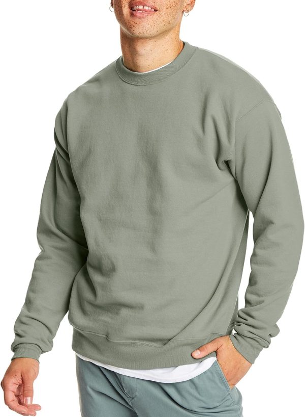Men  Fleece, Pullover Crewneck Sweatshirt, 1 or 2 Pack