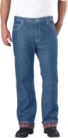 men Relaxed Fit Flannel Lined Jean