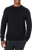 Oversized Crewneck Sweater for Men, Textured, Cotton