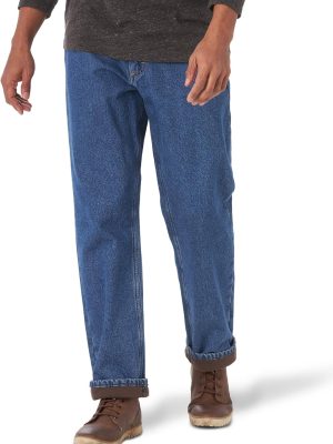 Men Fleece Lined Five Pocket Jean