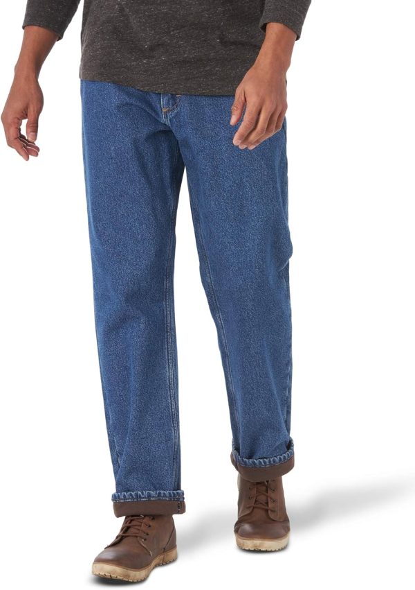 Men Fleece Lined Five Pocket Jean