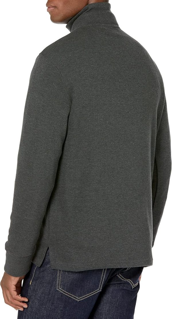 Men Quarter-Zip French Rib Sweater, Casual Wear
